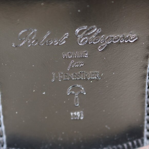 Robert Clergerie Shoes Mens Size 9 Silver Derby Long Wing Leather Brogue France - Picture 7 of 8